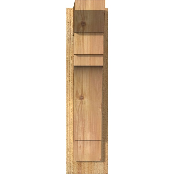 Merced Slat Rough Sawn Outlooker, Western Red Cedar, 6W X 12D X 24H